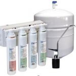 White reverse osmosis under the sink water filter